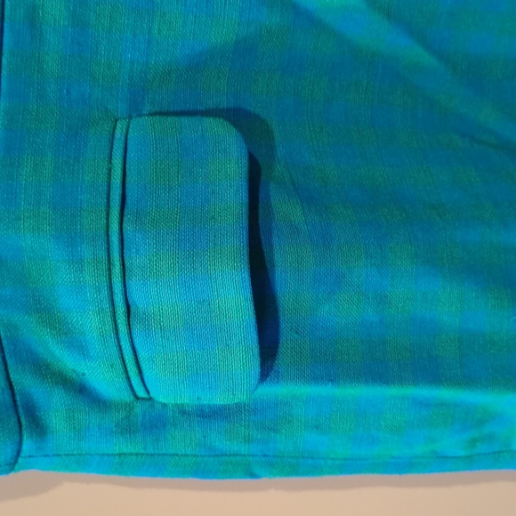 J.Crew Retro Blue Gingham Pocket Skirt NWOT - Picture 5 of 7